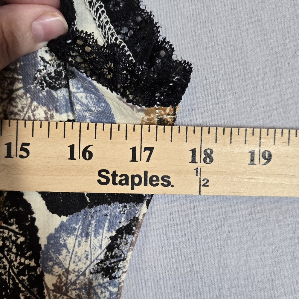 Effie's Heart Women's Fit & Flare Retro Dress Fall Leaf Print Pockets Size L - Picture 12 of 13